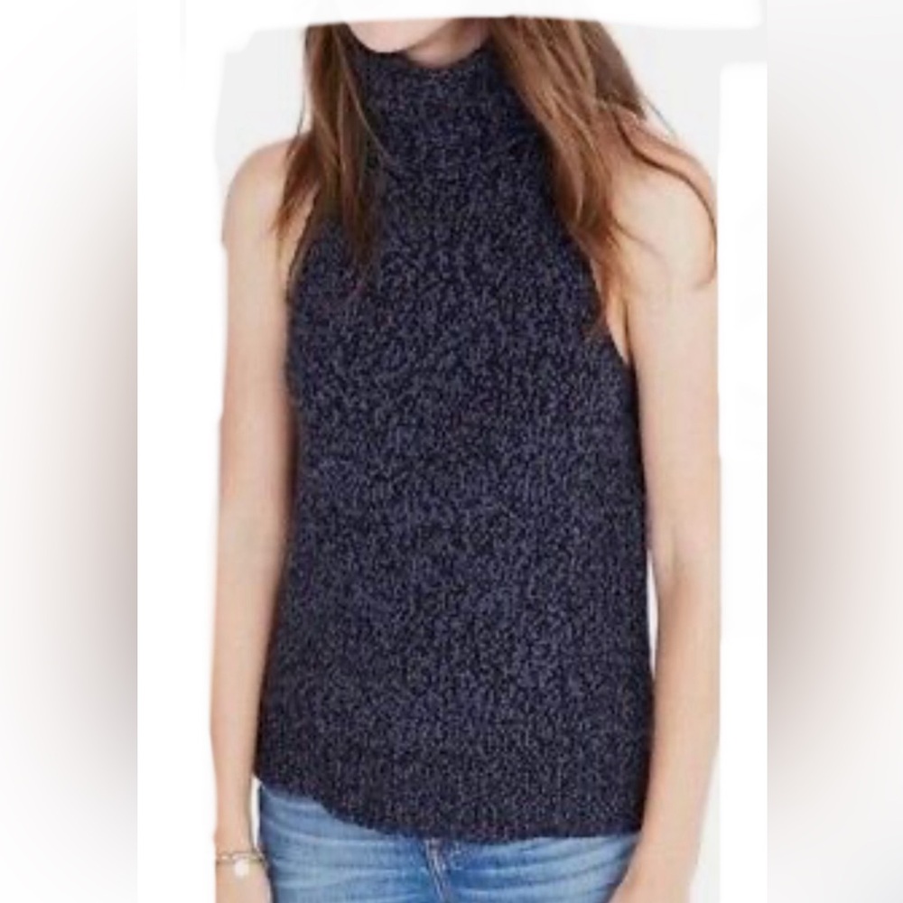 Madewell sleeveless sweater top, size large.